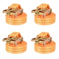 Miniatyrbild 1 av 2: Lastspännare med spärr 4 st 1 ton 6mx38mm orange