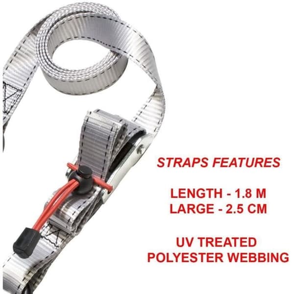 Set med 4 spännband - MASTER LOCK - 3062EURDAT - Dubbla S-krokar - Spärrstängning - 4 1,80 m