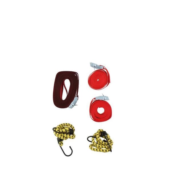 Slingor och dragremmar - DUNLOP - Set med 5 delar - Elastiska - Krok - Vit
