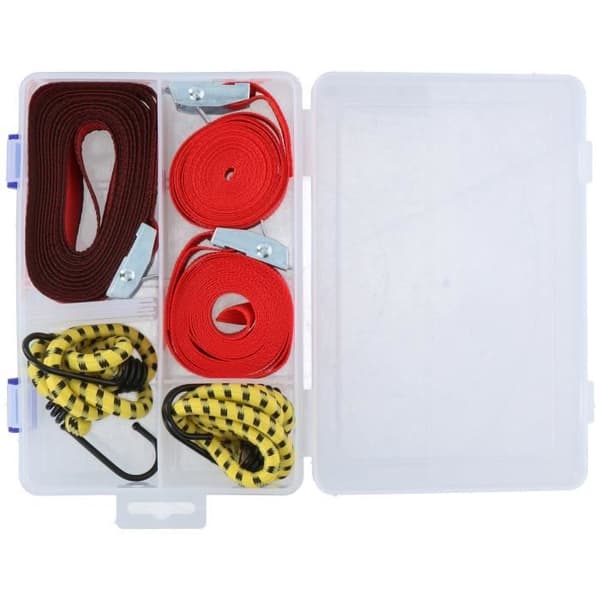 Slingor och dragremmar - DUNLOP - Set med 5 delar - Elastiska - Krok - Vit
