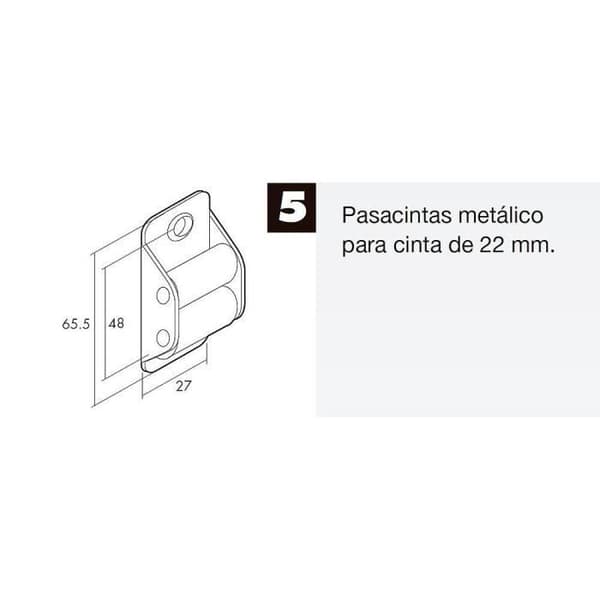 Galvaniserad lucka bandstyrning nylon bandrulle 22 m