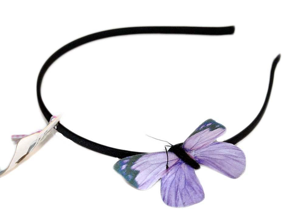 Diadem med lilla sommerfugl