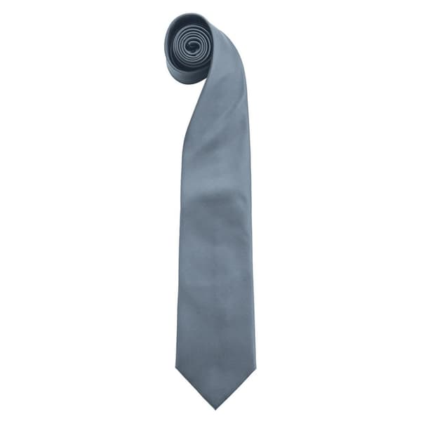 Premier Mens Colours Fashion Tie Grey One Size