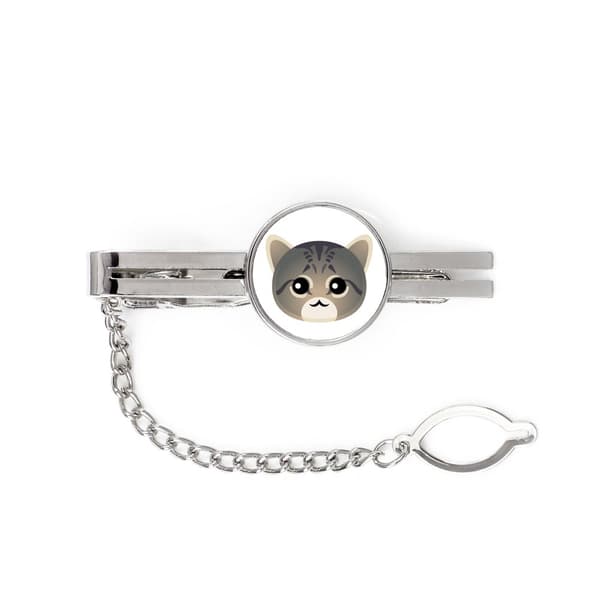 Asiatisk tabby - elegant metal nøglering som gave fra Art-Dog