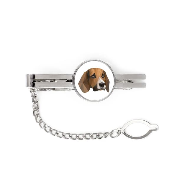 Beagle - et geometrisk klip med et foto og en inskription til Art-Dog-slipset