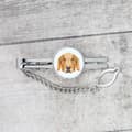 Miniatyrbillede 3 af 4: Golden Retriever - et geometrisk klip med et foto og en inskription til et Art-Dog-slips