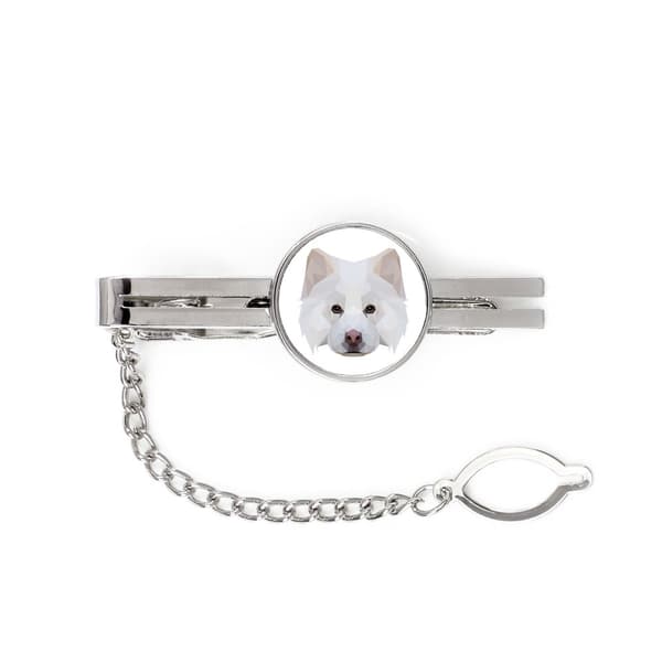 Finsk lapphund, finsk lapphund - geometrisk slips med foto og inskription til et kunsthundslips