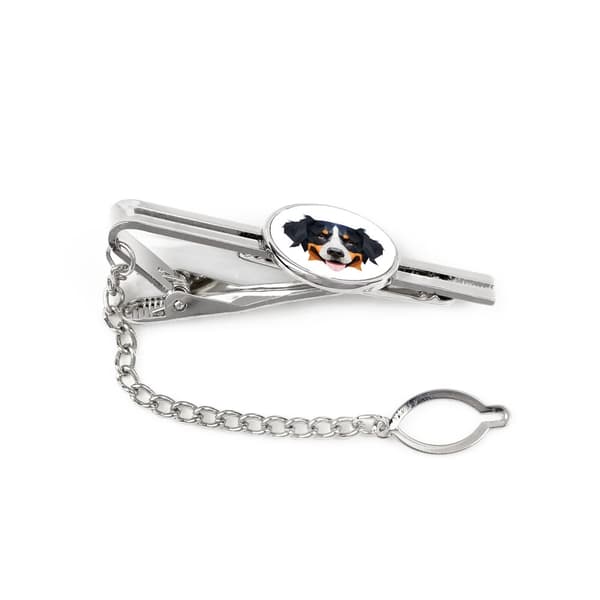Berner Sennenhund, Berner Sennenhund - geometrisk slips med foto og inskription til Art-Dog slips