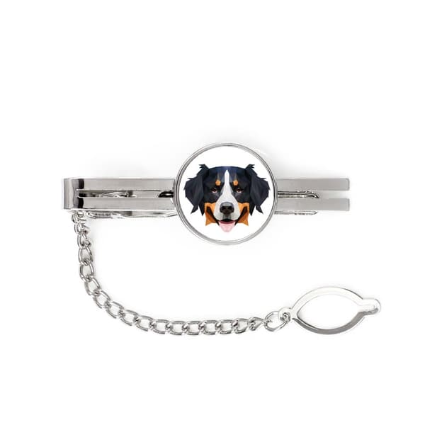 Berner Sennenhund, Berner Sennenhund - geometrisk slips med foto og inskription til Art-Dog slips