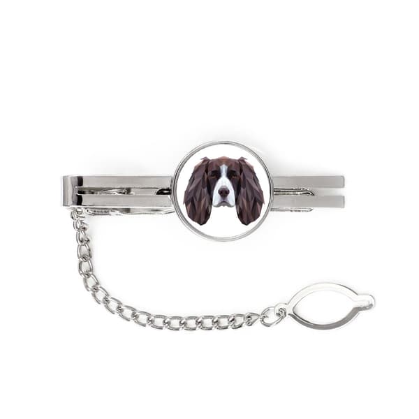 Engelsk Springer Spaniel - geometrisk slips med foto og inskription, Art-Dog