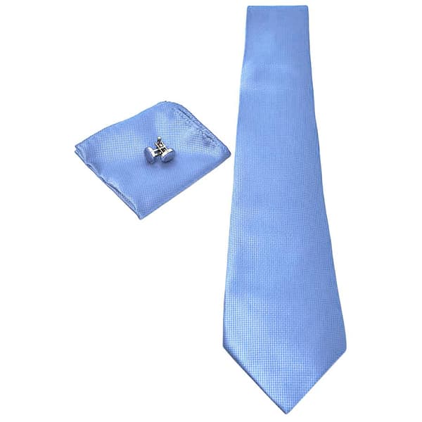 Kostym Accessoarer | Slips + Näsduk + Manschettknappar - Ljusblå