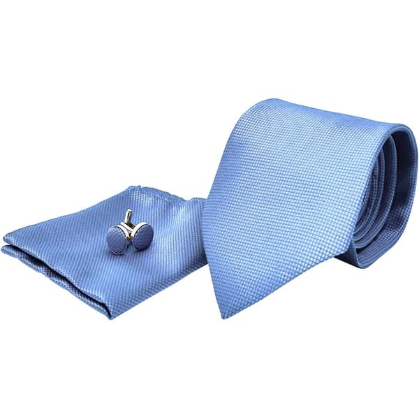 Kostym Accessoarer | Slips + Näsduk + Manschettknappar - Ljusblå