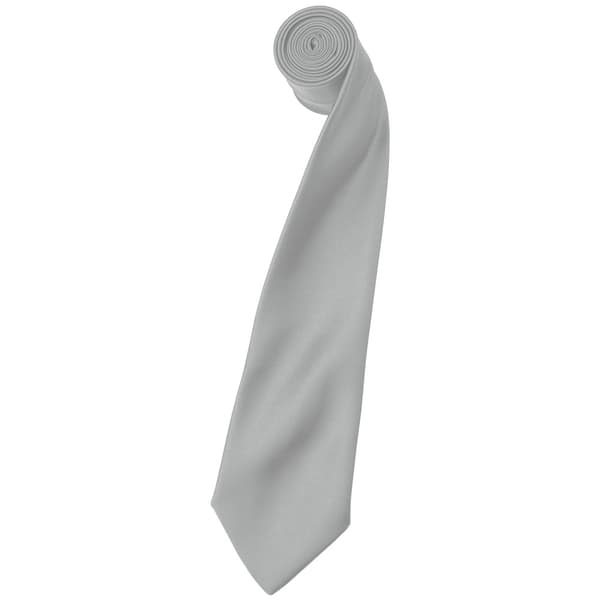 Premier Mens Plain Satin Tie (Narrow Blade) (Pack of 2)