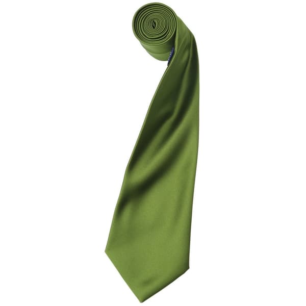 Premier Mens Plain Satin Tie (Narrow Blade) (Pack of 2)