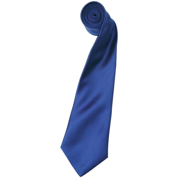 Premier Mens Plain Satin Tie (Narrow Blade) (Pack of 2)