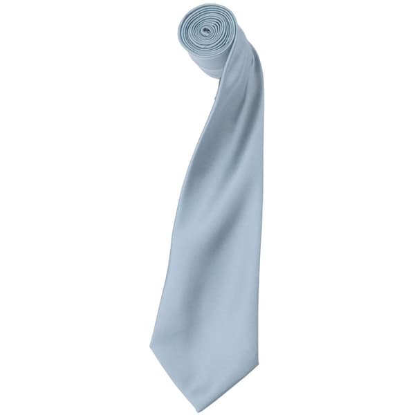 Premier Slips til mænd i almindeligt satinslips (smalt blad) (pakke med 2) Light Blue One Size