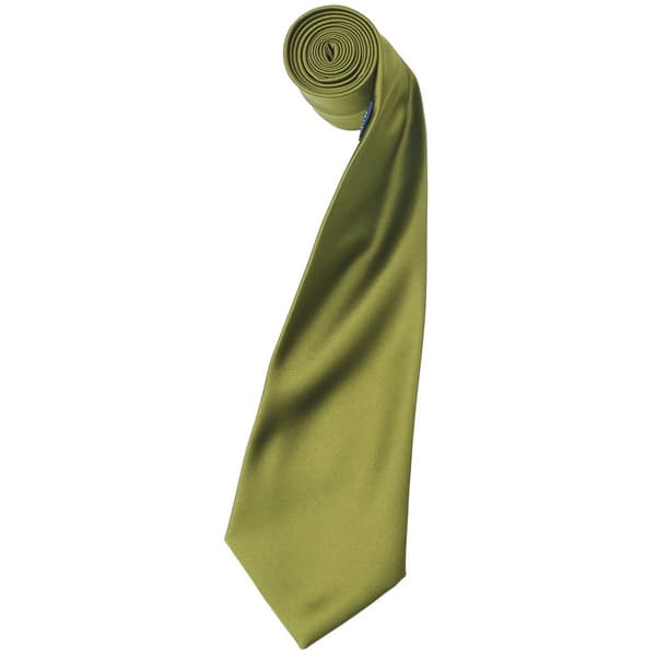 Premier Mens Plain Satin Tie (Narrow Blade) (Pack of 2)