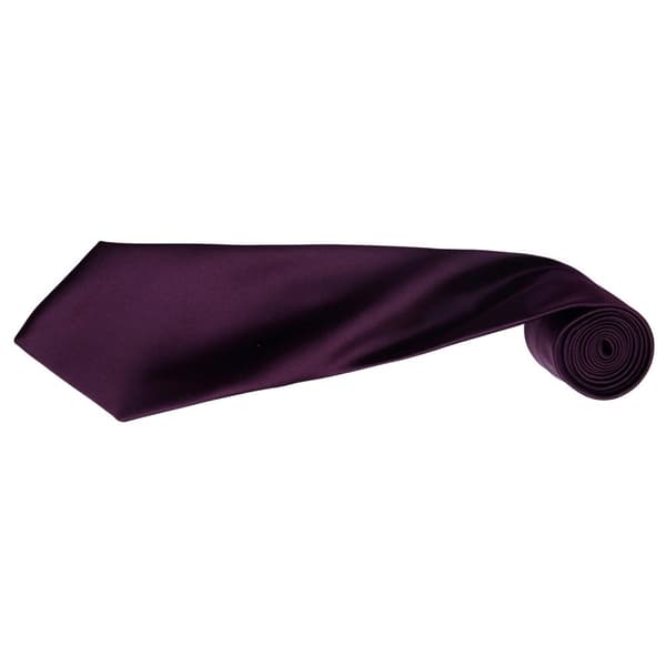 Premier Mens Plain Satin Tie (Narrow Blade) (Pack of 2)