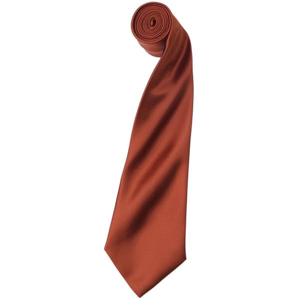Premier Mens Plain Satin Tie (Narrow Blade)
