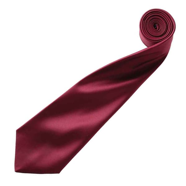Premier Mens Plain Satin Tie (Narrow Blade)