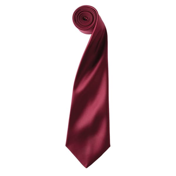 Premier Mens Plain Satin Tie (Narrow Blade)