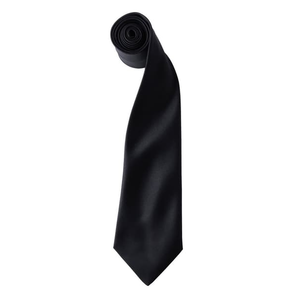 Premier Mens Plain Satin Tie (Narrow Blade)