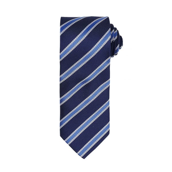 Premier Mens Waffle Stripe Formal Business Tie (Pack of 2)