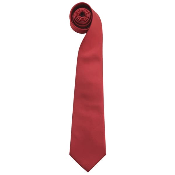 Premier Herre "Colours" ensfarvet mode/forretningsslips Red One Size