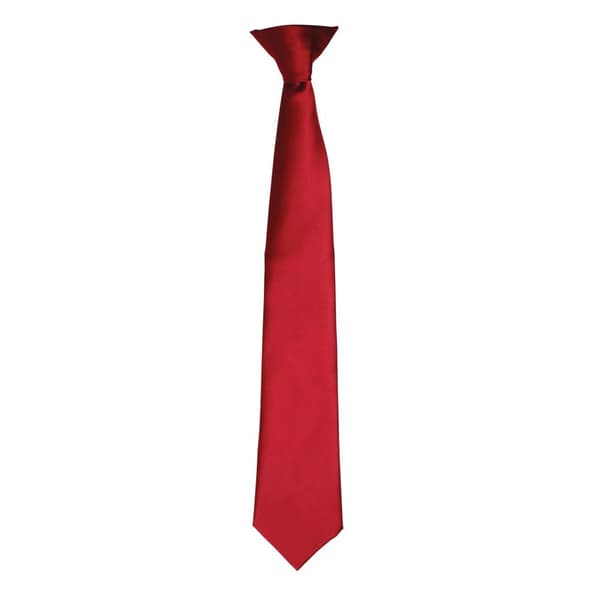 Premier Colours Mens Satin Clip Tie