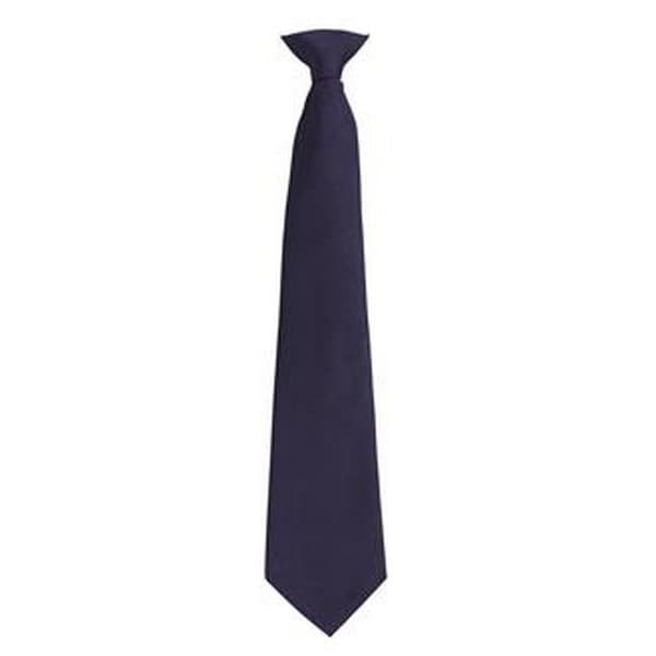Premier Mens Fashion ”Colours” Work Clip On Tie Navy One Size