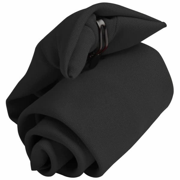 Premier Tie - Mens Plain Workwear Clip On Tie Black One Size