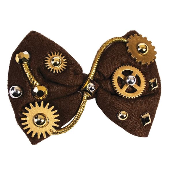 Bristol Novelty Unisex Steampunk Bow Tie Bronze One Size