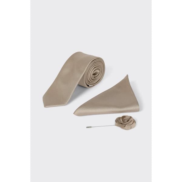 Burton Mens Plain Wedding Tie Set