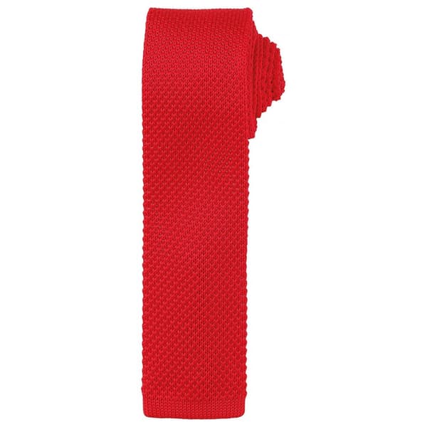 Premier Unisex Adult Slim Knitted Tie Red One Size
