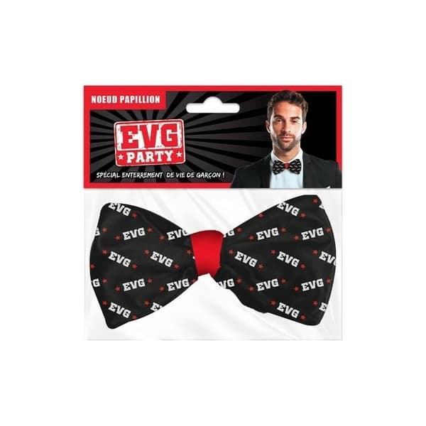 EUROWEB EVG Fluga - Svart, Röd och Vit - Special Bachelor Party