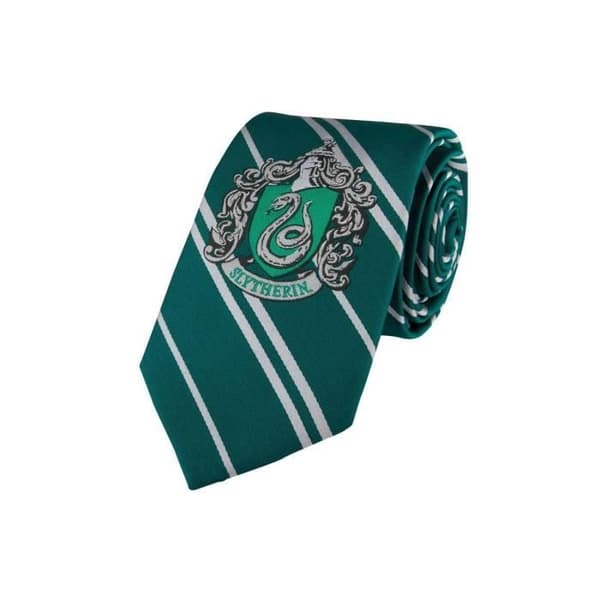 Cravat barn Slytherin Ny Utgåva - Cinereplicas - Harry Potter - Grön och silver - Polyester