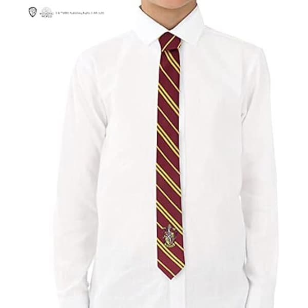 Kravatt - CINEREPLICAS - Harry Potter - Äkta Gryffindor - Vävd emblem - Unisex storlek
