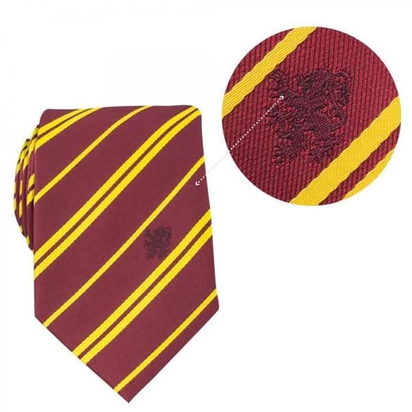 Set med kravatt och badge - Cinereplicas - Gryffondor - Polyester - Röd och guld - Unisex