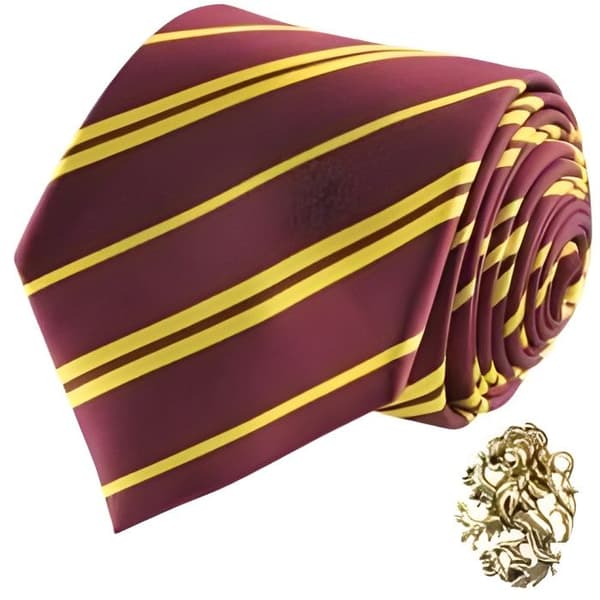 Set med kravatt och badge - Cinereplicas - Gryffondor - Polyester - Röd och guld - Unisex