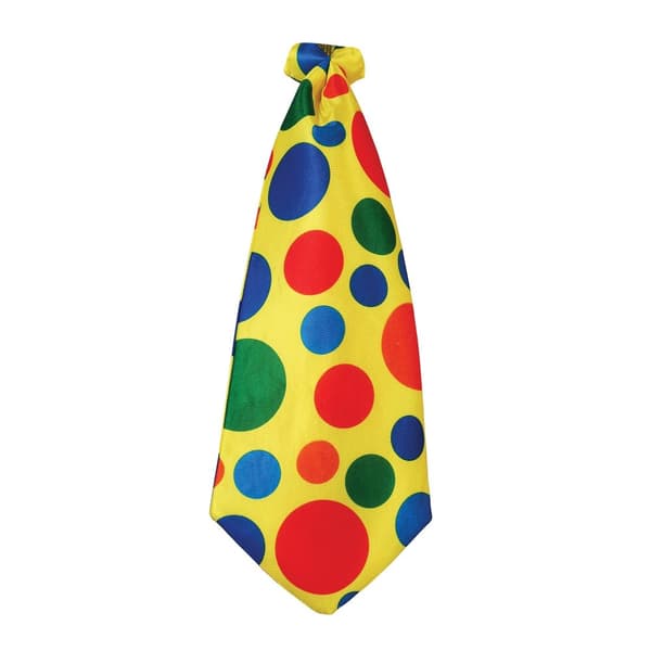 Bristol Novelty Long Clown Tie Yellow One Size