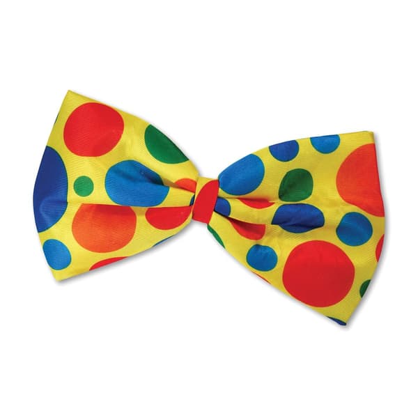 Bristol Novelty Jumbo Clown Bow Tie Yellow One Size