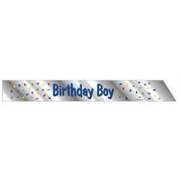 Creative Party Birthday Boy/Girl Sash Silver/Blue One Size