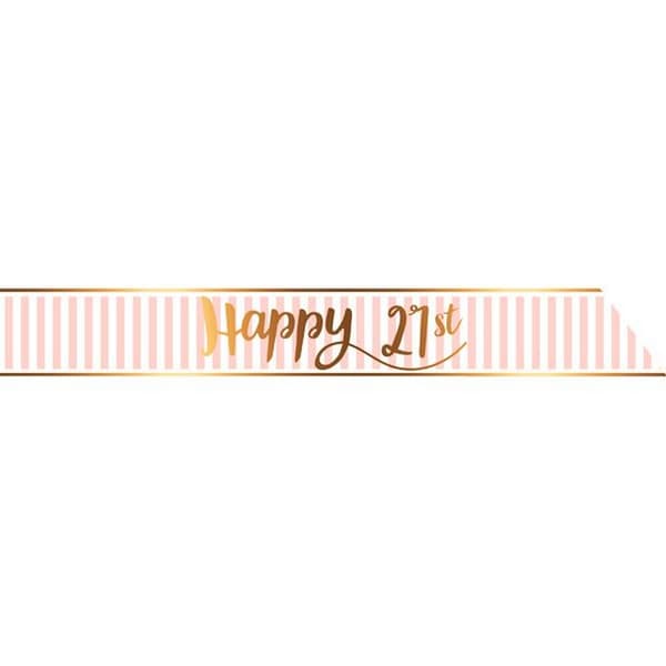 Creative Party Pink Chic 21st Birthday Sash Pink One Size