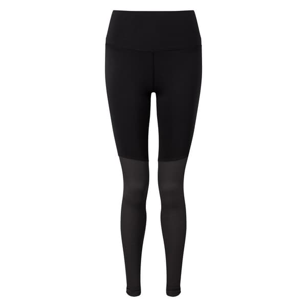 TriDri Womens/Ladies Rib Knit Contrast Bottom Yoga Leggings