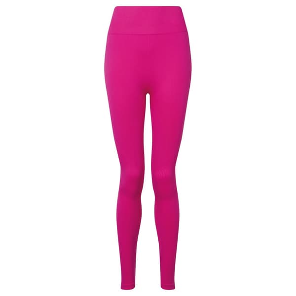 TriDri Women/Ladies Seamless 3D Fit Multi-Sport Sculpt Solid Colour Leggings Fuchsia L
