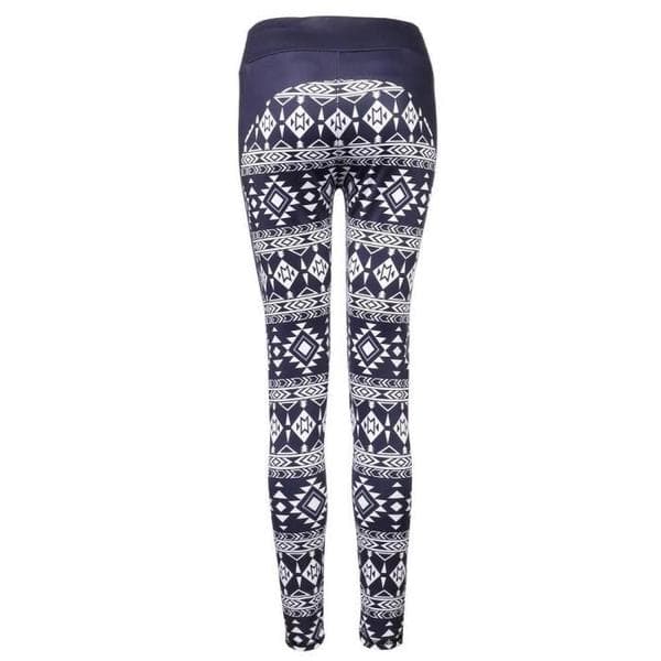 Svarta mönstrade träningstights yoga leggings
