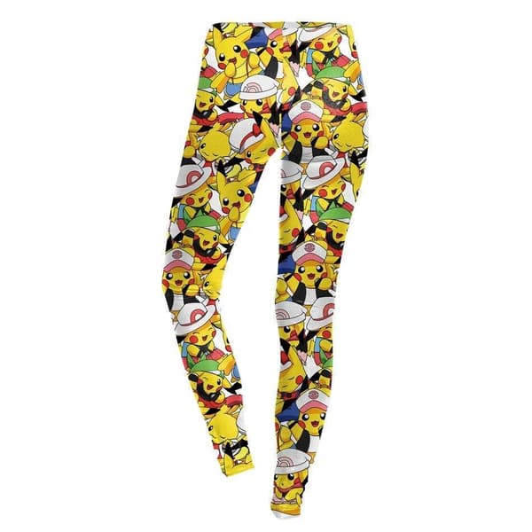 Gula Småfigurer Poke Mon Leggings Träningsleggings