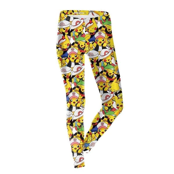 Gula Småfigurer Poke Mon Leggings Träningsleggings