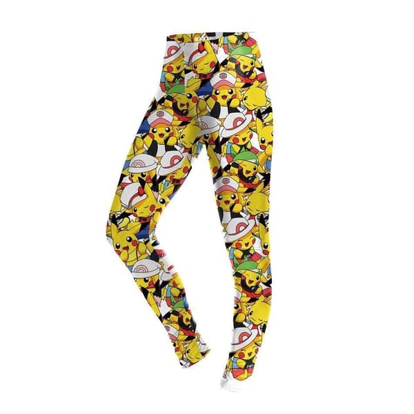 Gula Småfigurer Poke Mon Leggings Träningsleggings