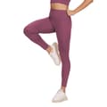 Miniatyrbild 4 av 8: Leggings med hög midja Burgundy